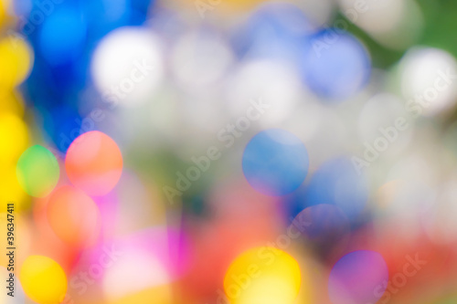 Blur - abstract bokeh circle string lights for background wallpaper © piyaphunjun