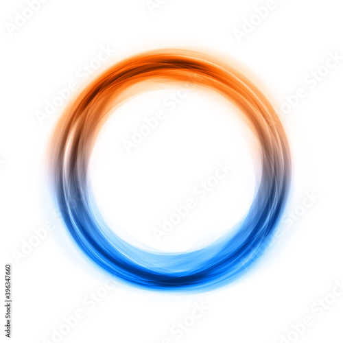 Double-coloured circle on white