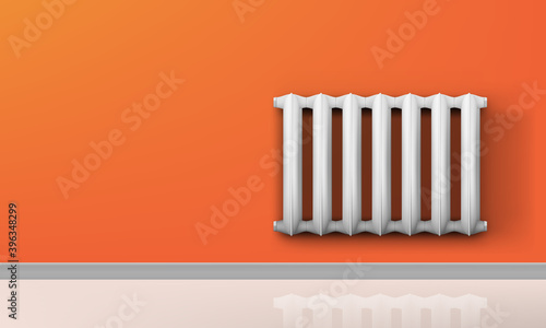 3D Aluminum Central Heating Radiator In Room