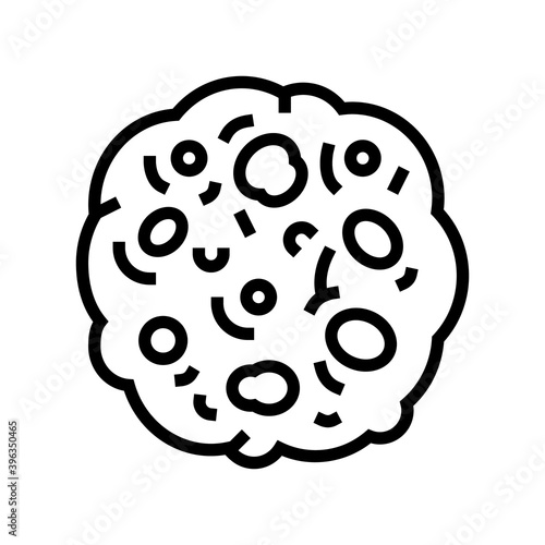 cookie oatmeal line icon vector. cookie oatmeal sign. isolated contour symbol black illustration