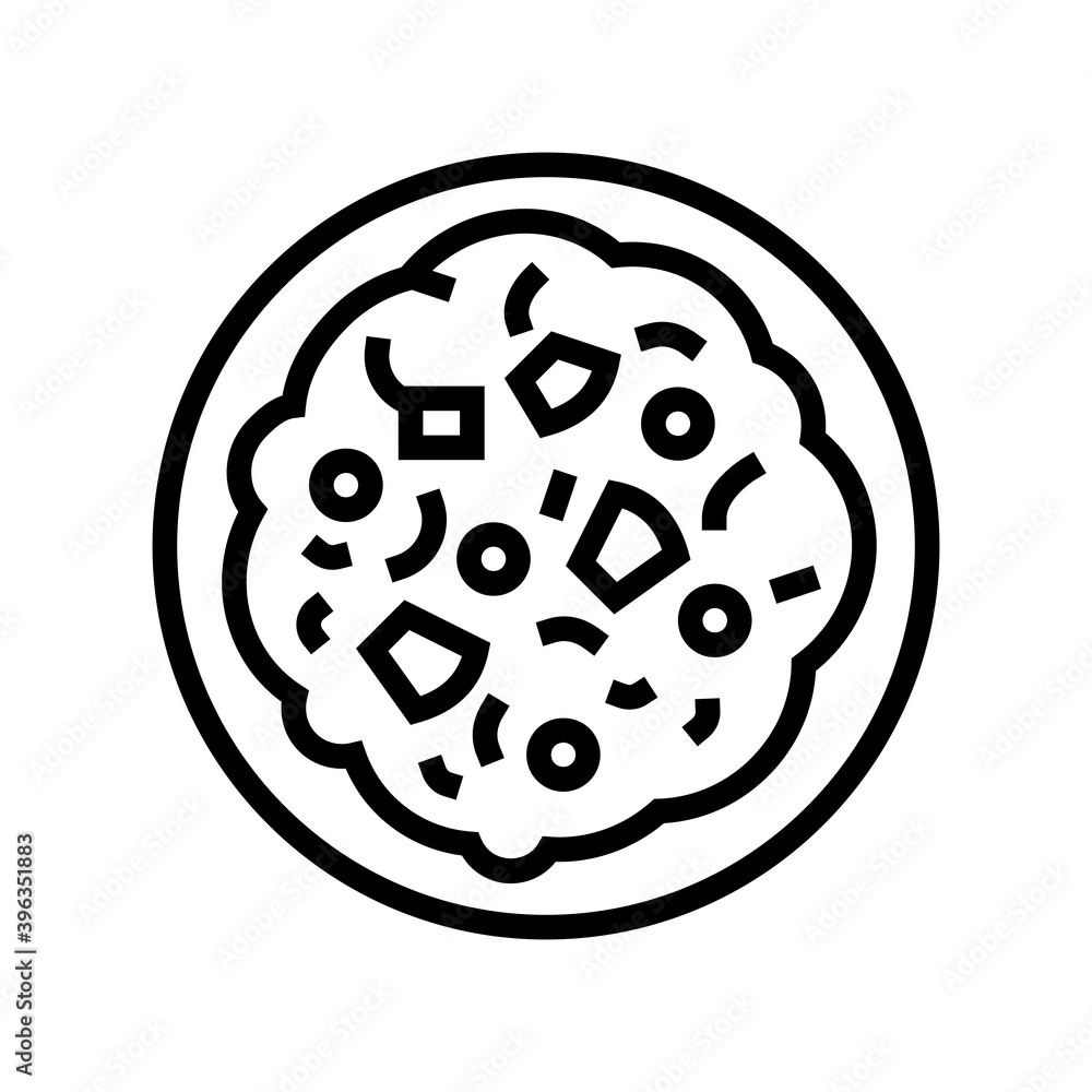 poridge oatmeal in bowl line icon vector. poridge oatmeal in bowl sign. isolated contour symbol black illustration poridge oatmeal in bowl line icon vector. poridge oatmeal in bowl sign. isolated contour symbol black illustration