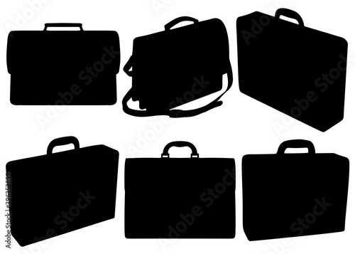 Diplomats are strict in the set. Vector image.