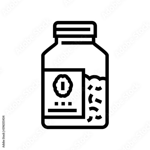 bottle oat cereal line icon vector. bottle oat cereal sign. isolated contour symbol black illustration