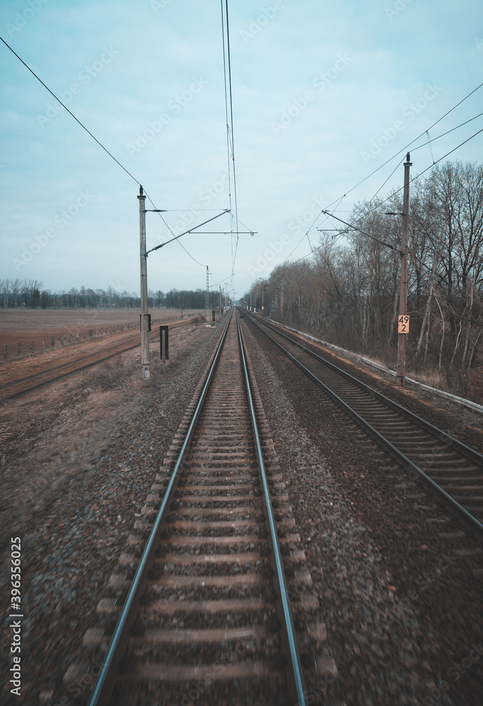 Window train, railway. Transport and travel concept