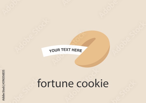 Fortune cookie template, your text here, copy space