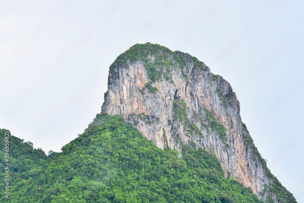 Peak of Khao Ok Thalu, Natural Landmark of Phatthalung Province, Thailand