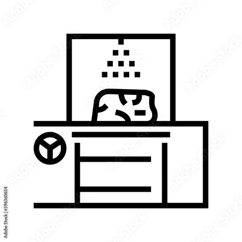 humidification system meat line icon vector. humidification system meat sign. isolated contour symbol black illustration