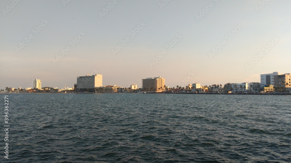 panorámica de la zona hotelera del puerto de veracruz