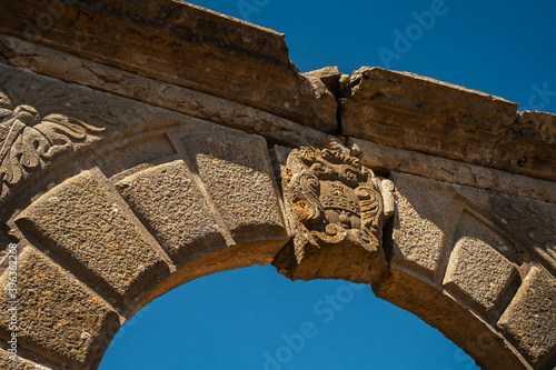 an ancient archways in old Perithia Corfu photo