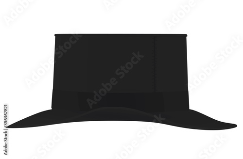 Black retro hat. vector illustration