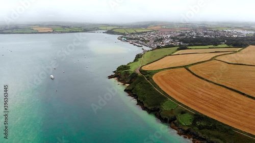 Aerial view of Padstow in Cornwall, UK photo