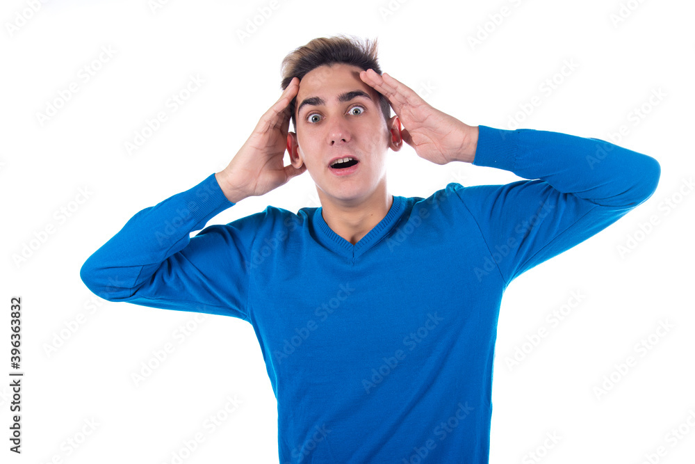 surprised and funny person. Expression of emotions. surprised and funny person. Expression of emotions.