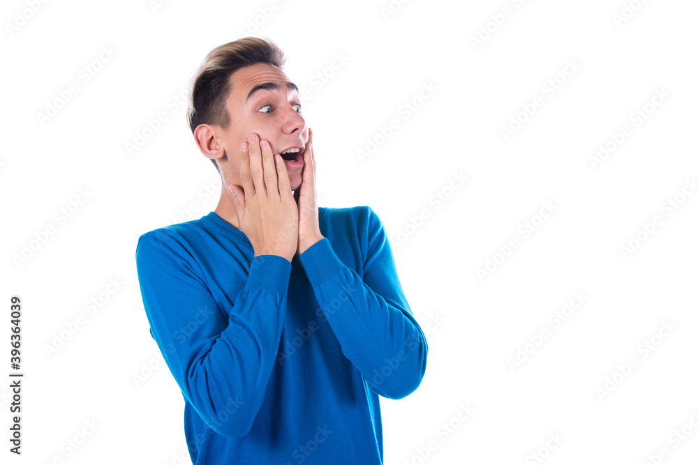 surprised and funny person. Expression of emotions. surprised and funny person. Expression of emotions.