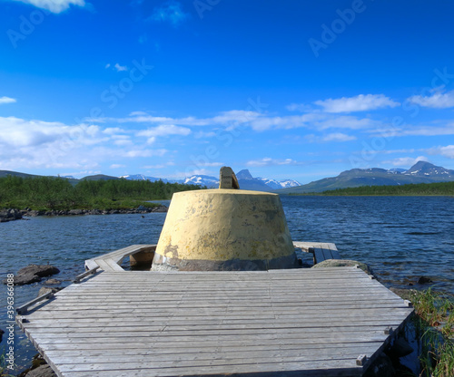 Three-Country Cairn in north Scandinavia