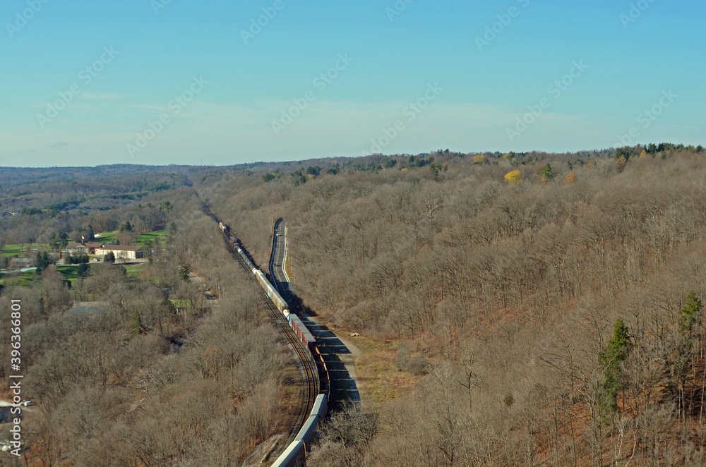 Scenic trail railway view 