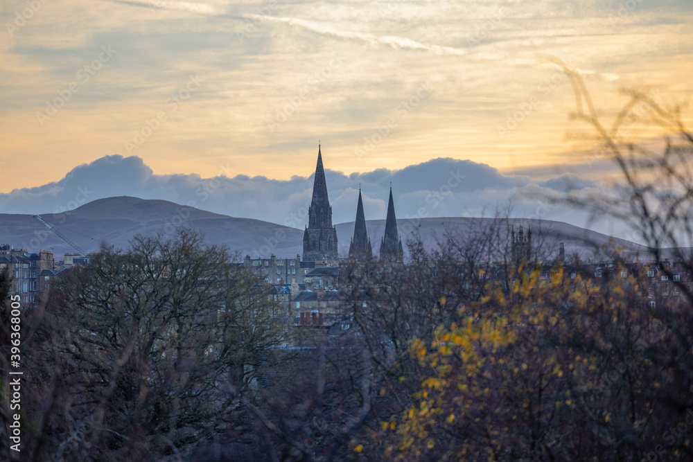 View of Edinburgh at Dusk