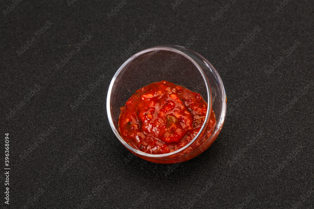 Tomato spicy sauce in the bowl Tomato spicy sauce in the bowl