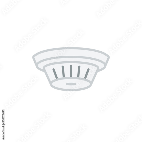 Smoke detector icon. Clipart image isolated on white background.
