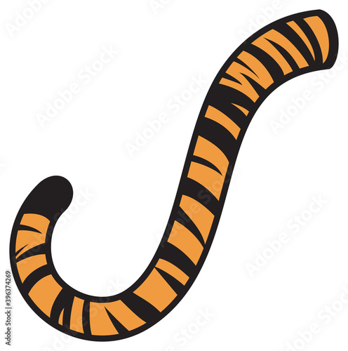 Tiger tail design vector illustration photo