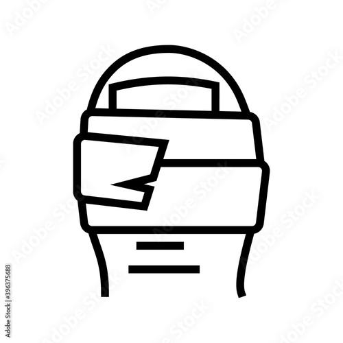 patch on toe line icon vector. patch on toe sign. isolated contour symbol black illustration