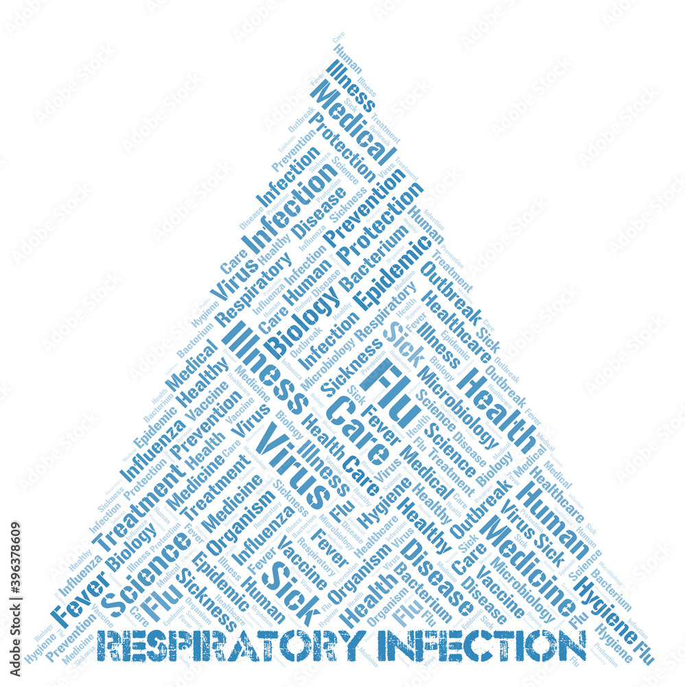 Respiratory Infection typography word cloud create with the text only. Respiratory Infection typography word cloud create with the text only.