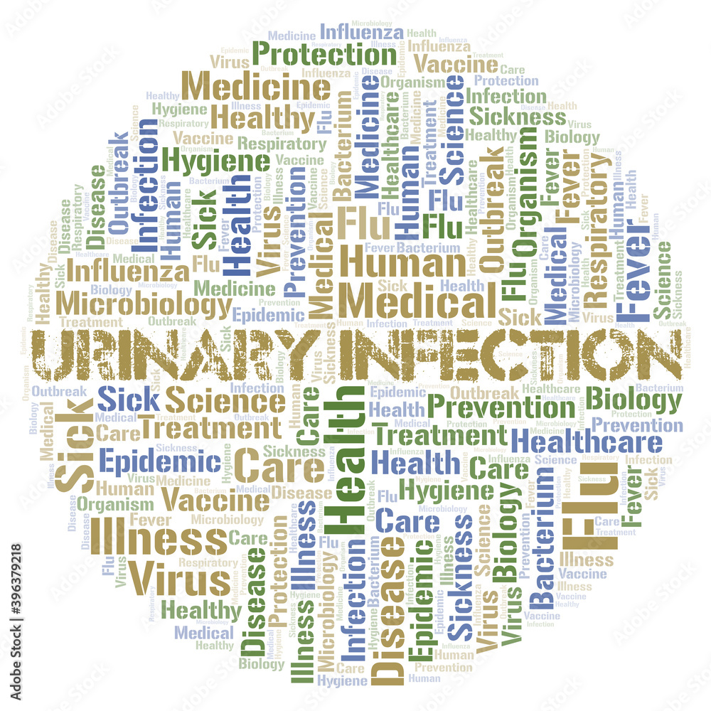 Obraz premium Urinary Infection typography word cloud create with the text only.