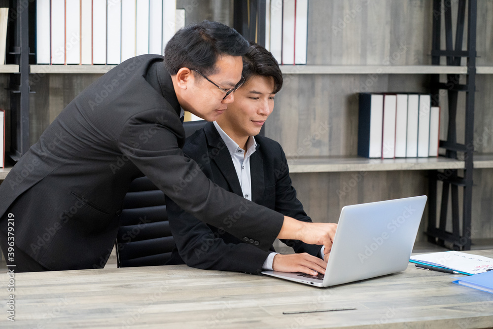 Asian businessman wearing formal suit interview new candidate for employment in the office work from home. Asian businessman wearing formal suit interview new candidate for employment in the office work from home.