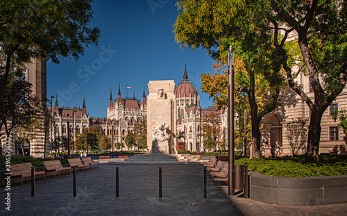 View on the Hungarian Parliament in Budapest on 4 October