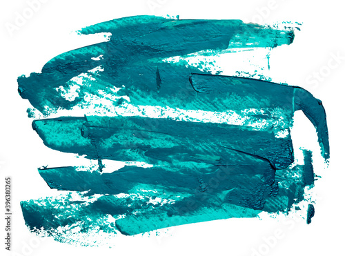 Hand drawn isolated oil paintbrush stripe with deep dirty blue color esp 10 vector illustration. Template for your text atop.