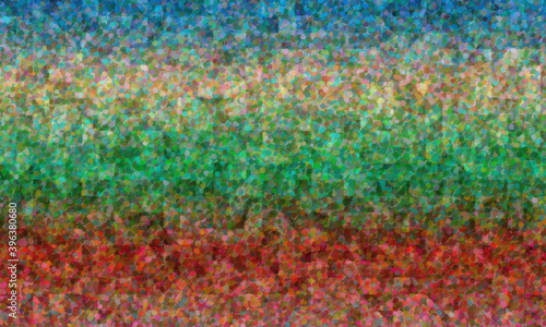 Red, green, blue and brown ...