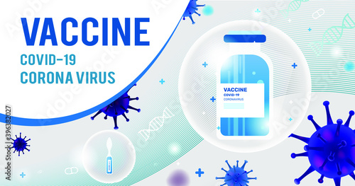 vector vaccination concept covid19 corona virus template homepage poster and banner Medical