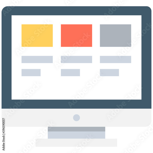 
Web Layout Flat Vector Icon 
