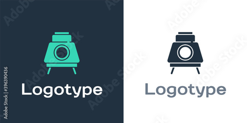 Logotype Mars rover icon isolated on white background. Space rover. Moonwalker sign. Apparatus for studying planets surface. Logo design template element. Vector.