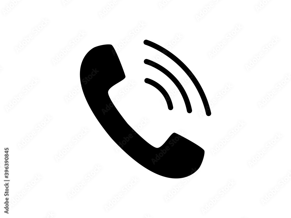 Talking on phone icon. Black retro receiver with waves of outgoing communication sound long dialogue speaker and microphone for long dialogue broadcasting latest news telephony point service vector. Talking on phone icon. Black retro receiver with waves of outgoing communication sound long dialogue speaker and microphone for long dialogue broadcasting latest news telephony point service vector.