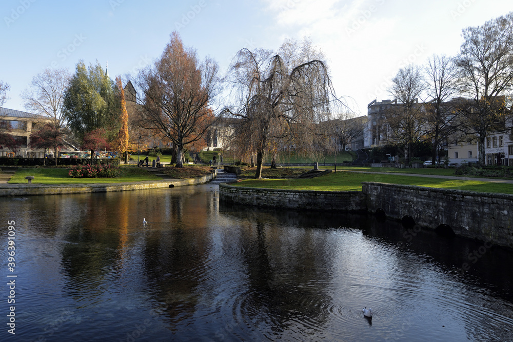 Fototapeta premium Paderborn, Paderquell area in autumn