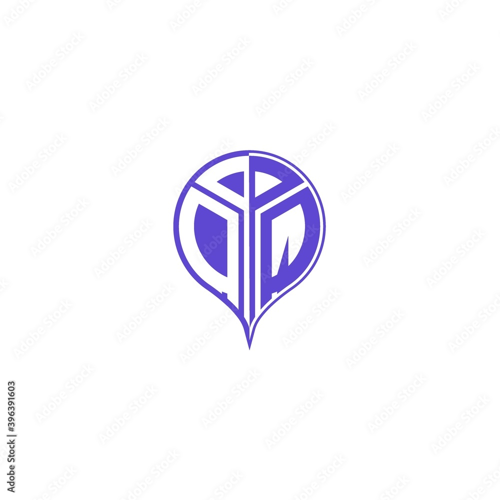 initial letter O Q Modern and unique location design initial letter O Q Modern and unique location design