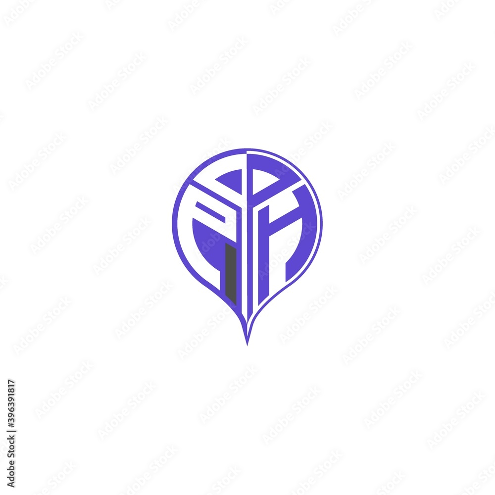 initial letter P H Modern and unique location design initial letter P H Modern and unique location design