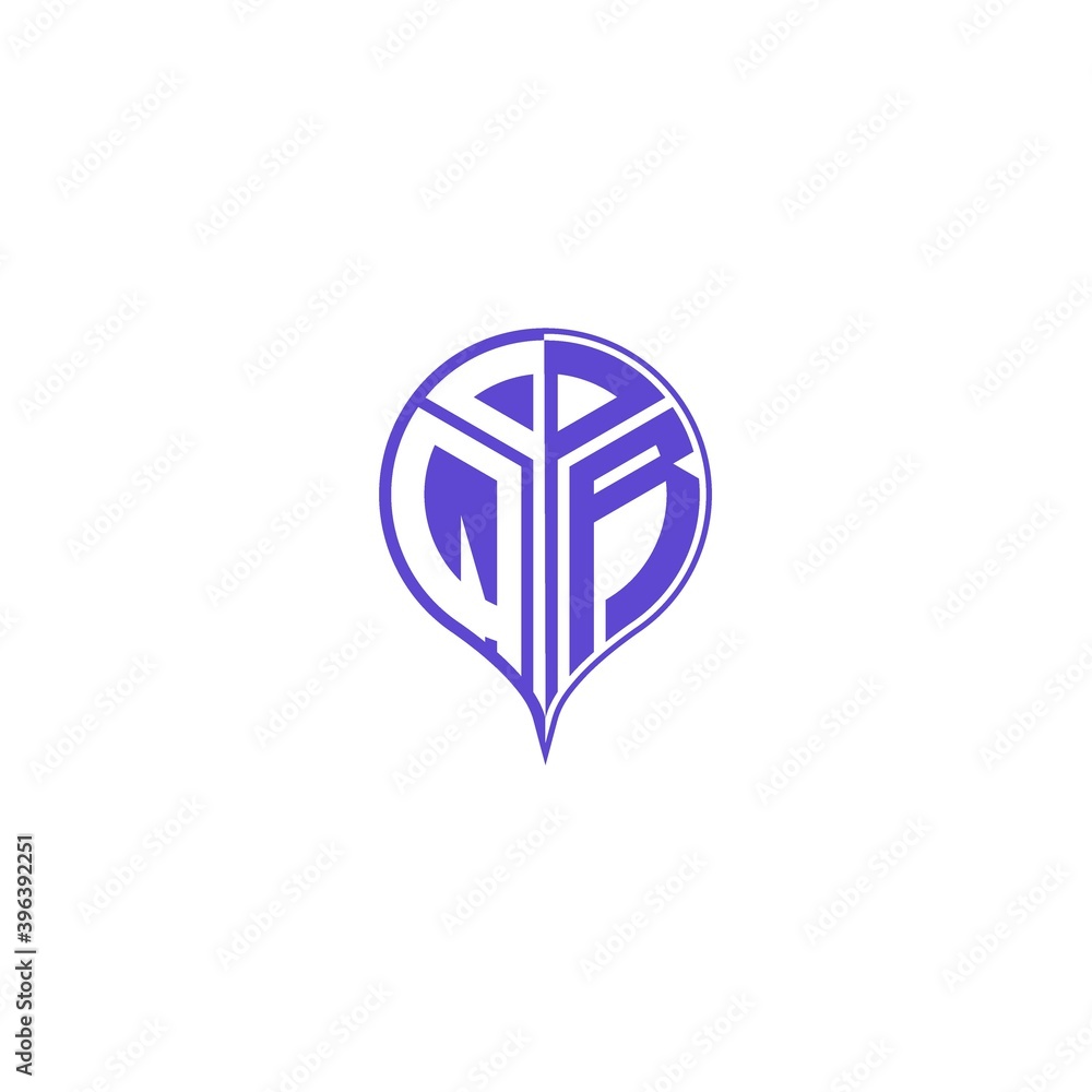 initial letter Q R Modern and unique location design initial letter Q R Modern and unique location design