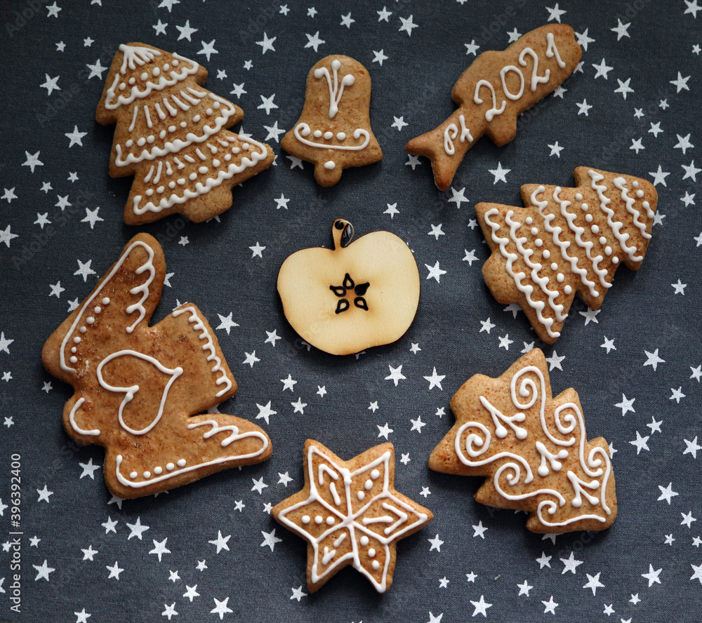 christmas cookies on table christmas cookies on table