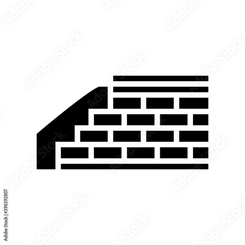 embankment construction glyph icon vector. embankment construction sign. isolated contour symbol black illustration
