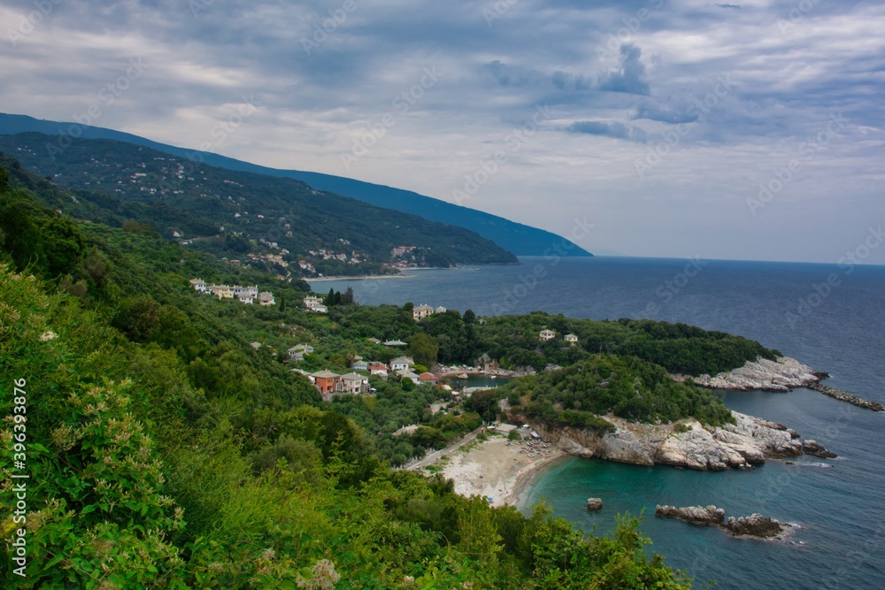 view of the bay of Ntamouchari in Greece
