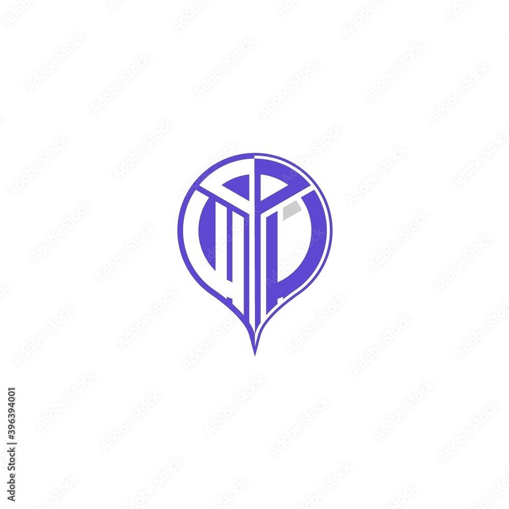 initial letter W U Modern and unique location design initial letter W U Modern and unique location design