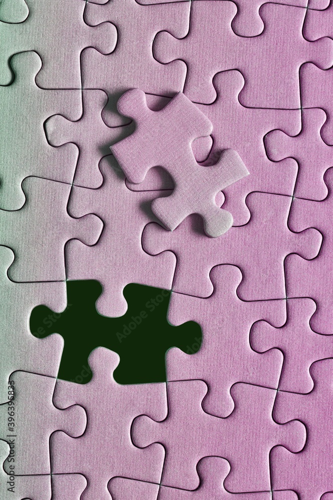 Jigsaw puzzle background, one last piece missing only, last step to complete Jigsaw puzzle background, one last piece missing only, last step to complete
