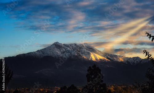 Panoramic view of Bisalta, Cuneo, Italy.