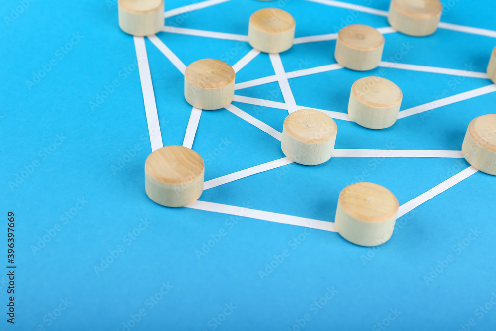 Obraz premium abstract model of social collaboration