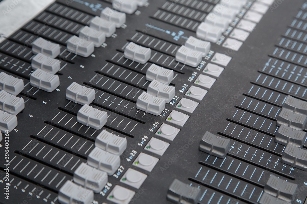 Obraz premium Light control panel of a big stage