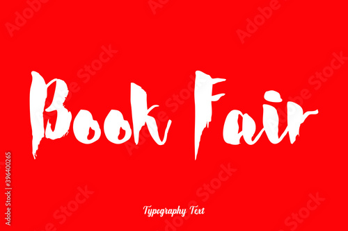 Book Fair Bold Typography White Color Text On Red Background