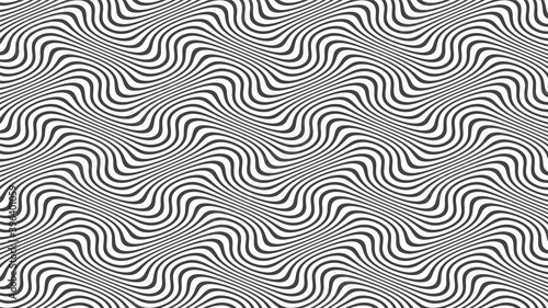 Stripes ripples. The lines are sinuous. Texture. Optical art Background. Vector illustration.