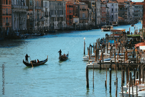 ITALY, VENICE - February 28 2017: view of the grand canal in Venice