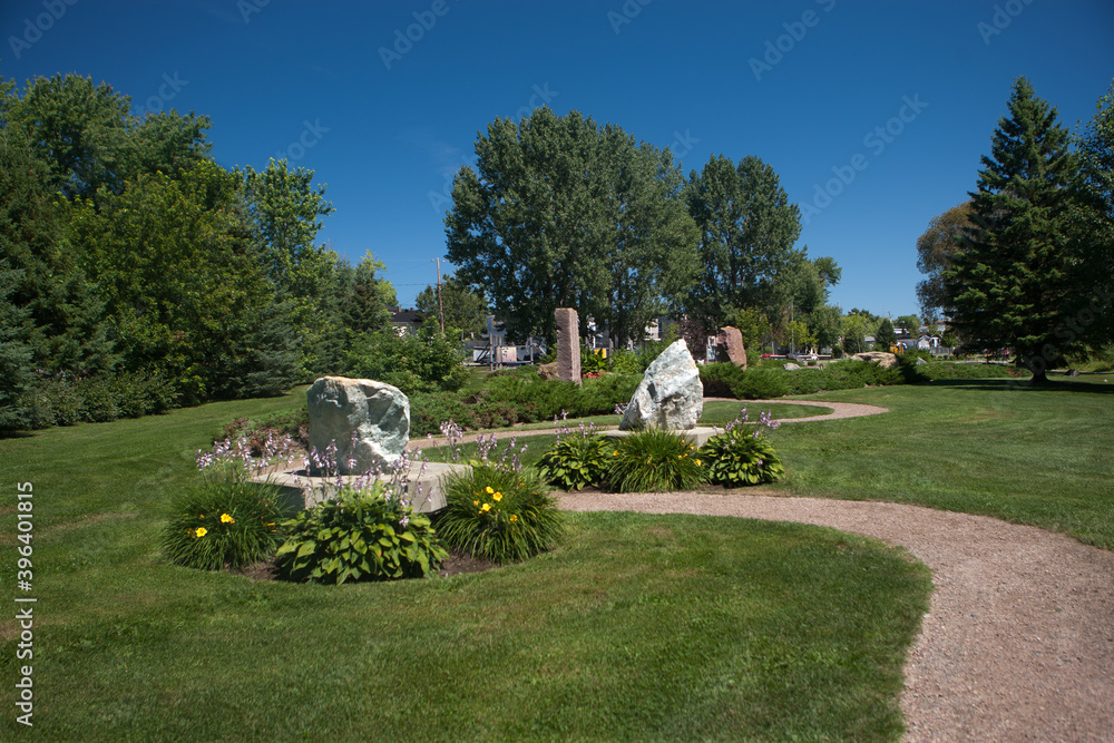 Lovely Garden at Rouyn ( Quebec ) With Footpath